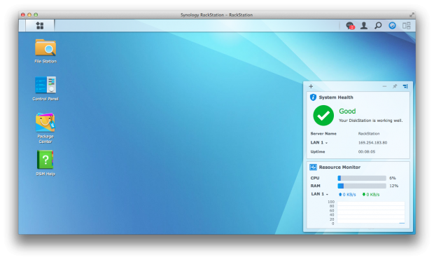 DSM 5.0 auf einer Rackstation RS214 (Screenshot: Golem.de)